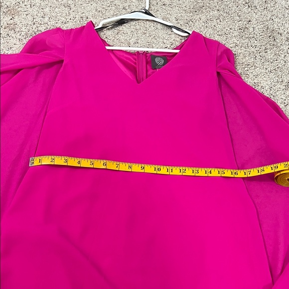 Vince Camuto Magenta Cape Back Float Cocktail Dress Size 4 - Picture 8 of 9